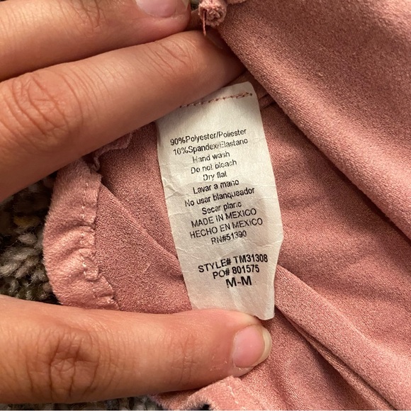 TIMING Velvet Crop Top MAUVE, medium - Picture 6 of 6